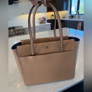 Tory Burch Tan Leather Tote Bag
